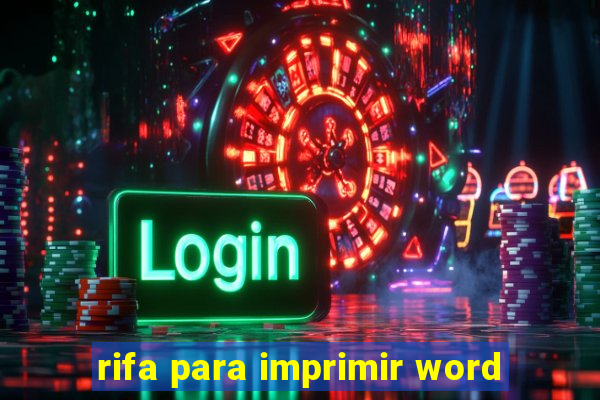 rifa para imprimir word